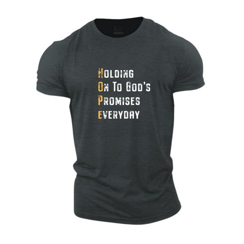 Men's Holding On To God's Promises Everyday Cotton T-Shirt